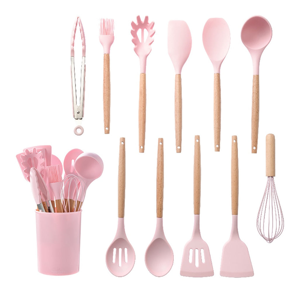 Silicone Kitchenware Cooking Utensils Set - Complete Non-Stick Tools | Versatile and Durable