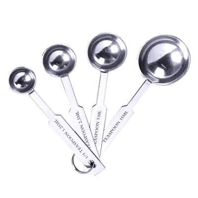 Stainless Steel Measuring Cups and Spoons Set - All-in-One Kitchen Measuring Tools