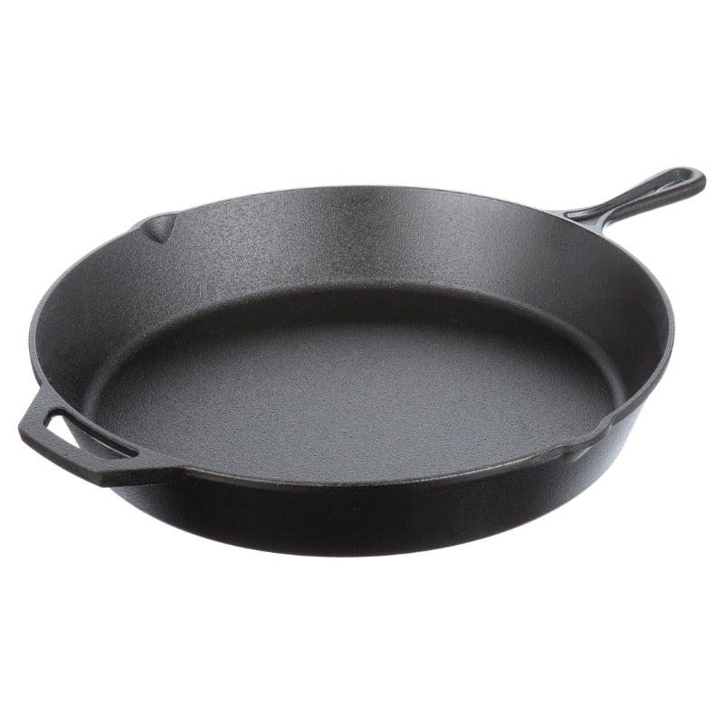 Pre-Seasoned Cast Iron Skillet With Pouring Lips For Cooking Bake