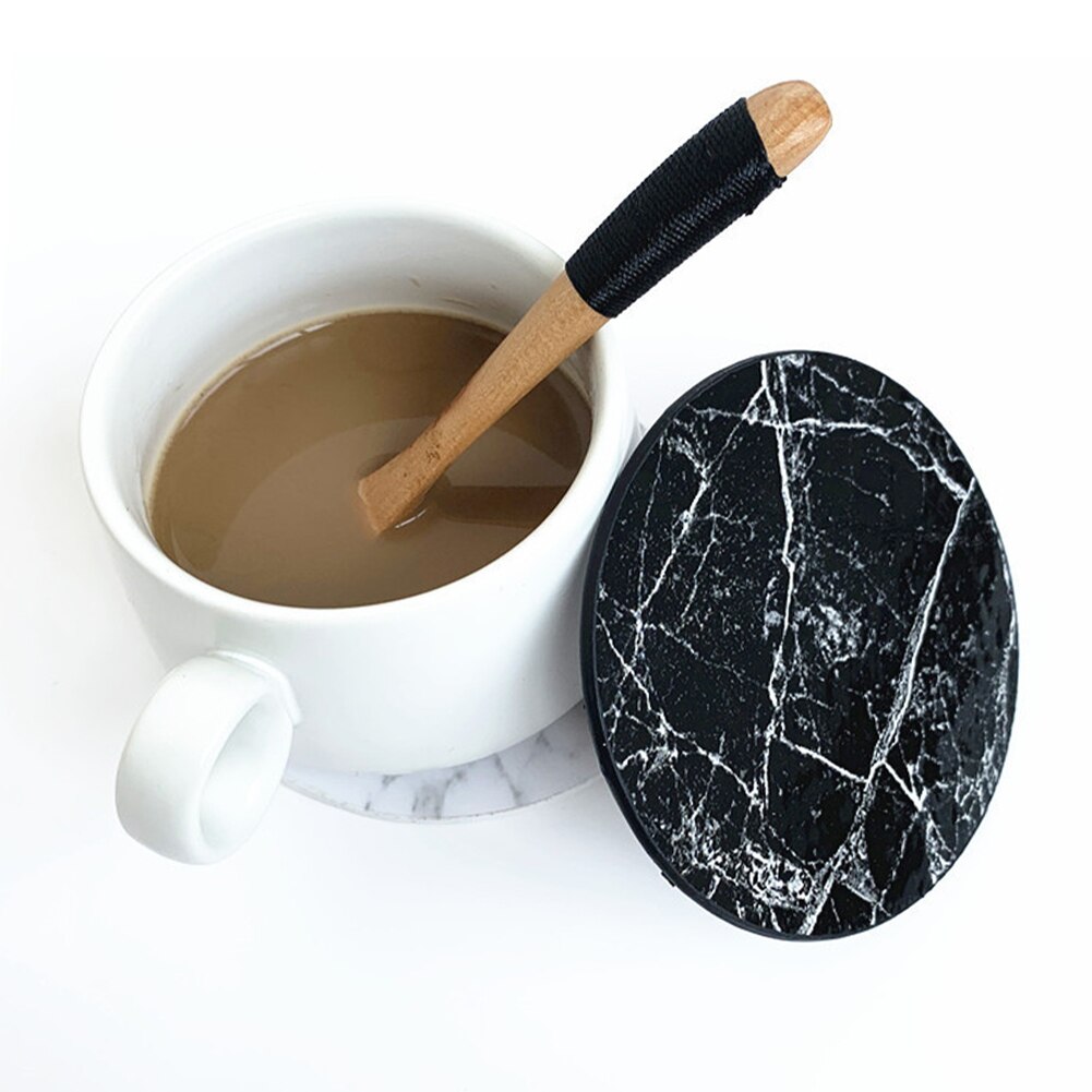 Marble Coaster Set: Stylish Drink Mats for Hot and Cold Beverages (6pcs)