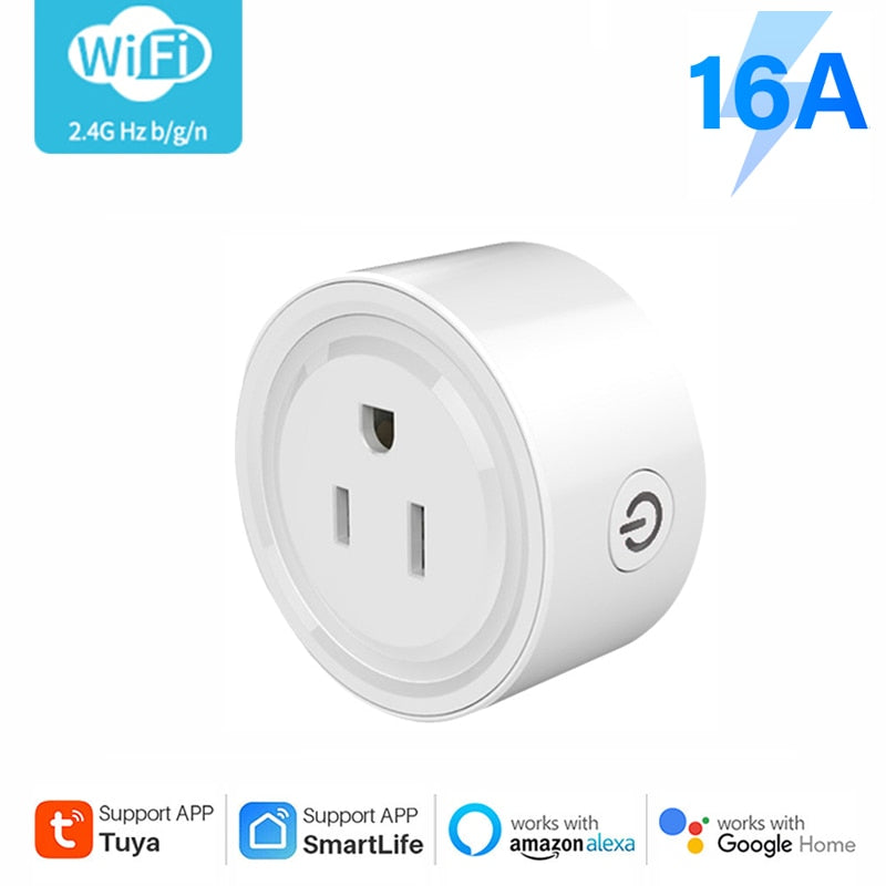 Tuya WiFi Smart Plug: Ultimate Smart Home Convenience with App and Voice Control (Works with Alexa and Google Home)