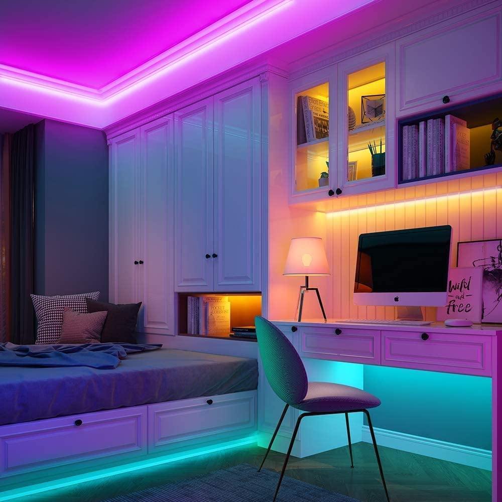 Smart Control LED Strip Lights: Wi-Fi and Remote Options for Colorful Home Decoration