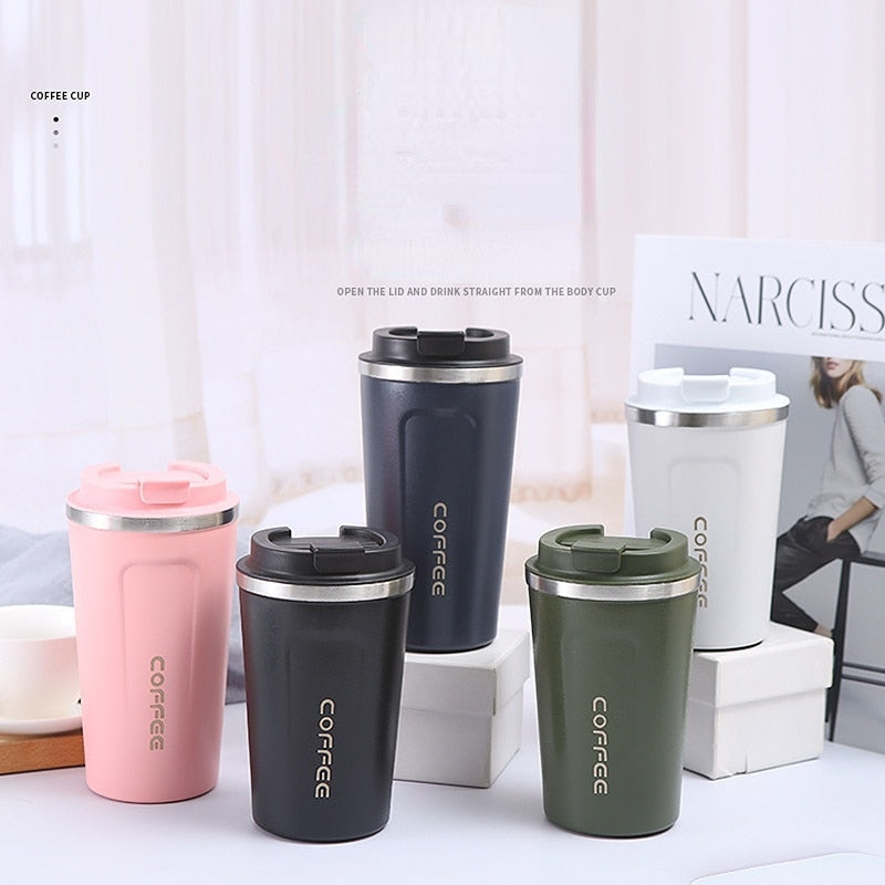 Stainless Steel Coffee Cup: Thermos Mug, Leak-Proof, Vacuum Flask